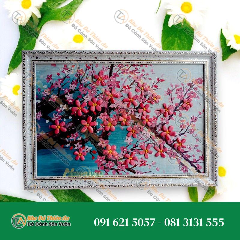 Tranh đá cuội đẹp 18x17cm
