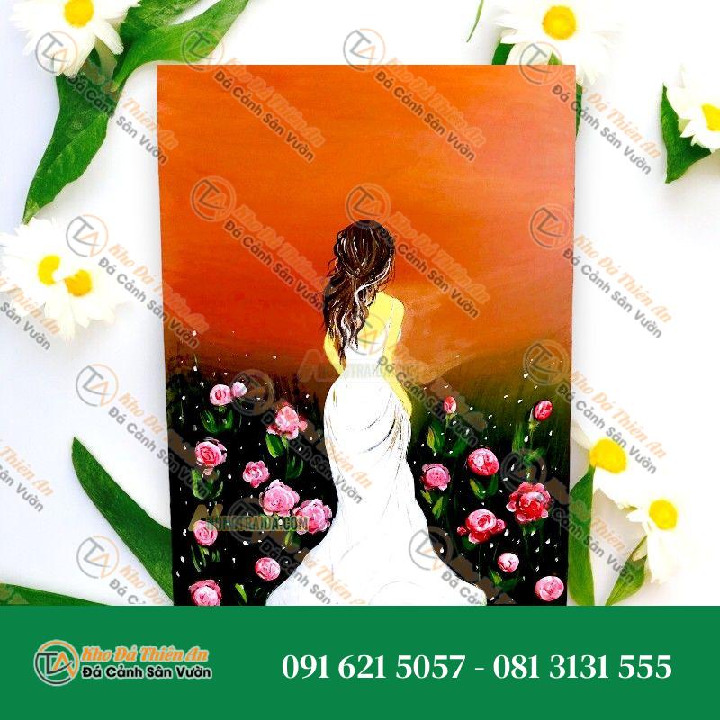 Tranh đá cuội đẹp 21x18cm