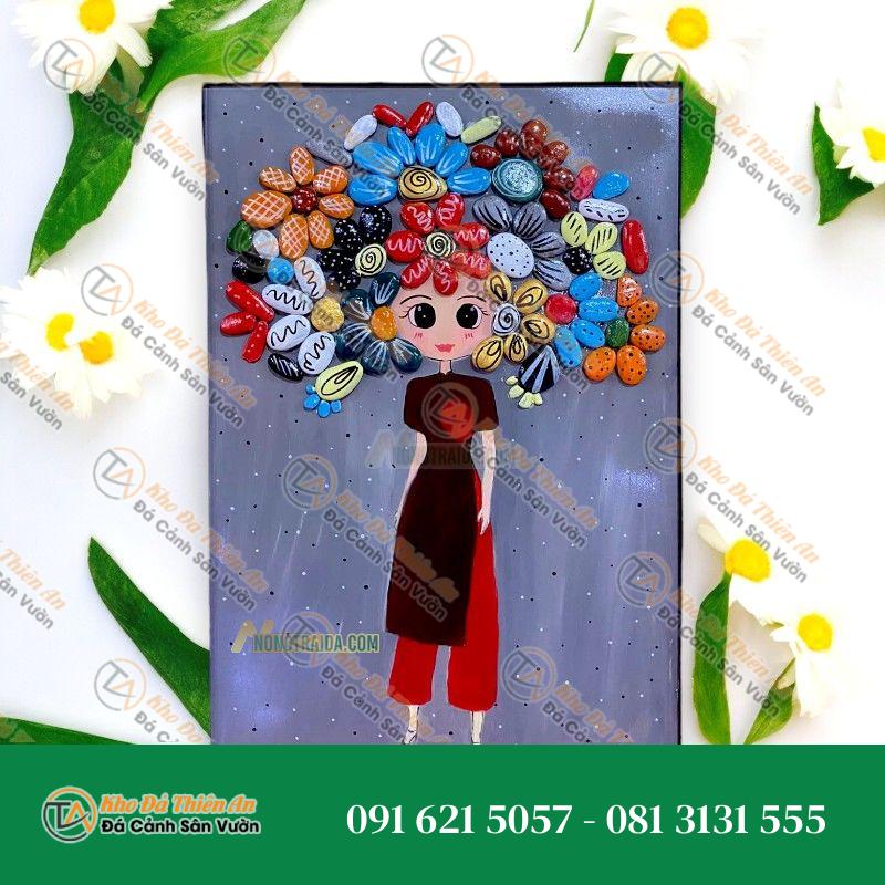 Tranh đá cuội đẹp 23x22cm