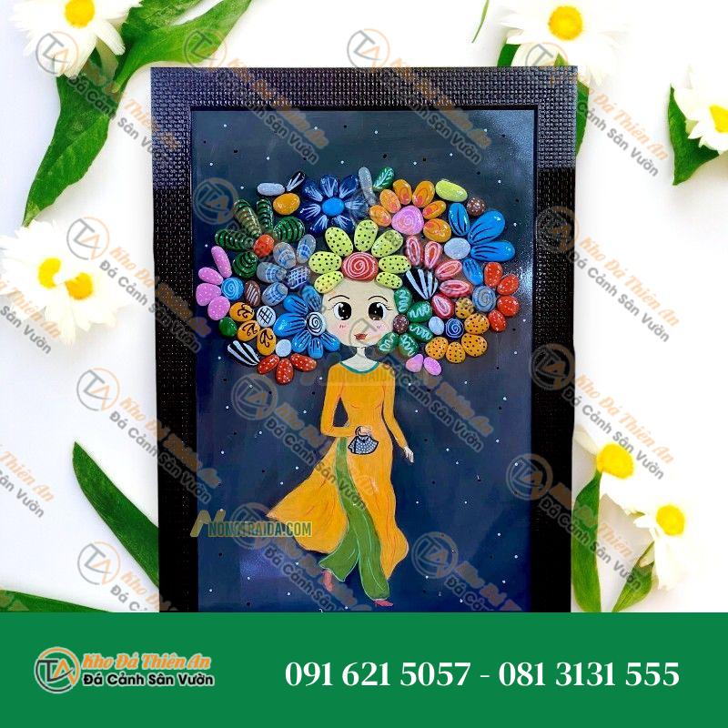 Tranh đá cuội đẹp 27x28cm