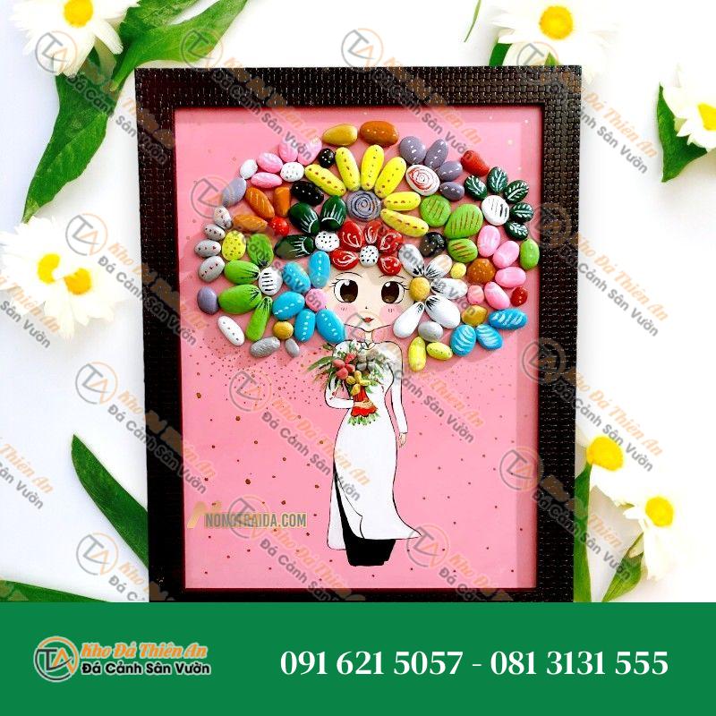 Tranh đá cuội handmade 16x25cm