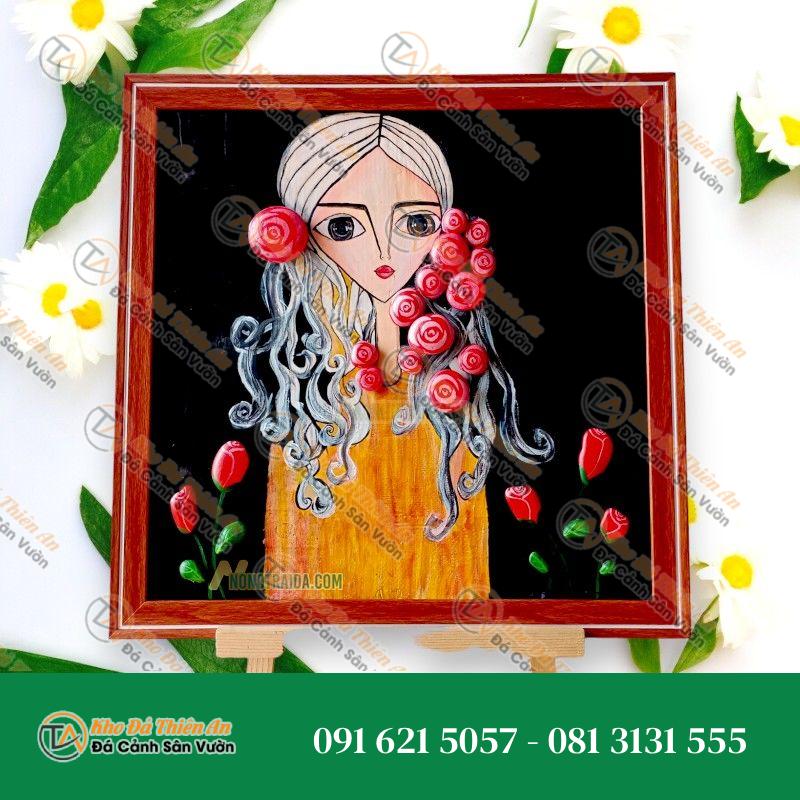 Tranh đá cuội handmade 17x27cm