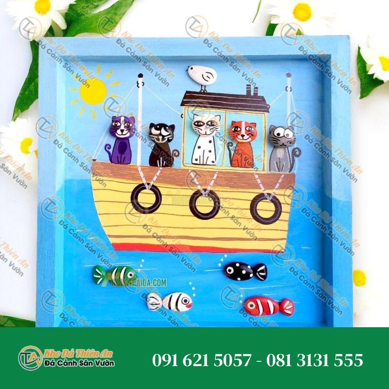 Tranh đá cuội handmade 24x15cm