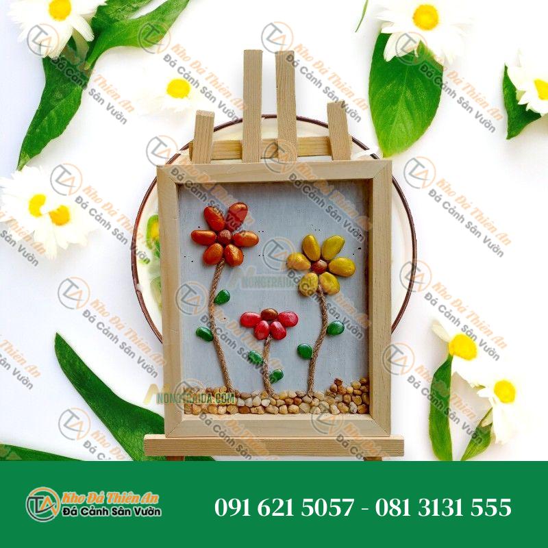 Tranh đá cuội mầm non 12x12cm