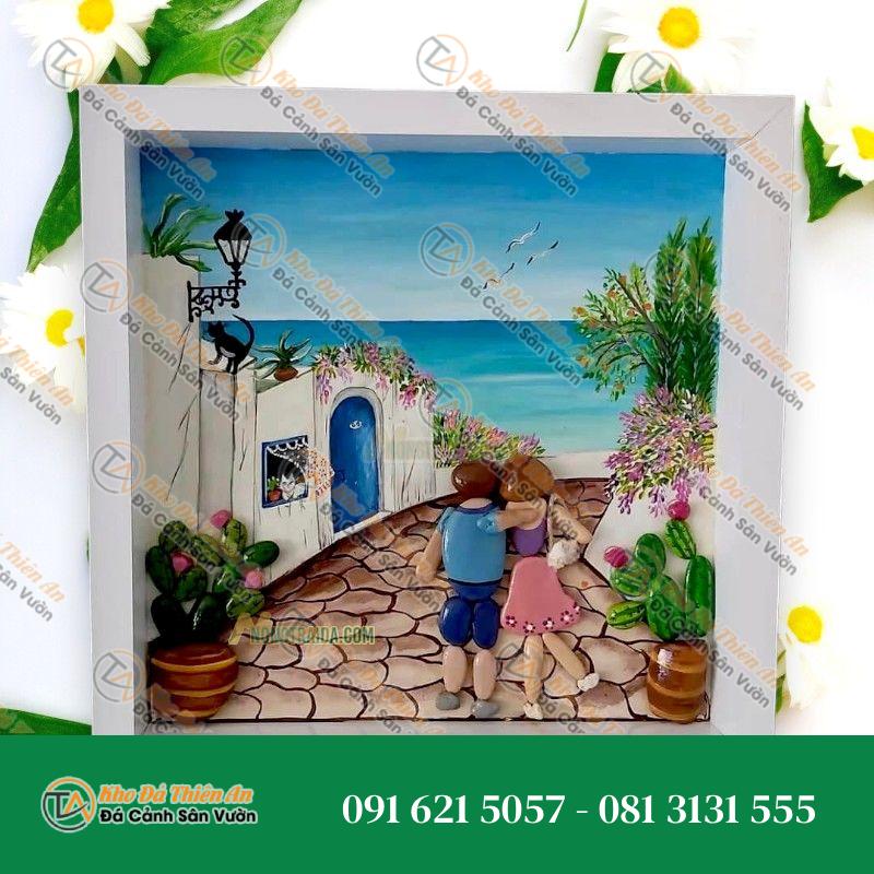 Tranh đá cuội mầm non 12x18cm
