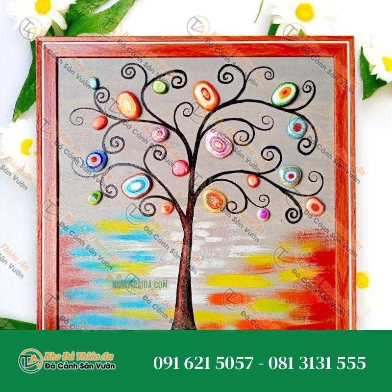 Tranh đá cuội mầm non 14x27cm