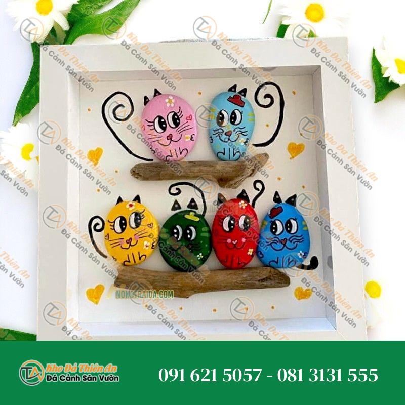 Tranh đá cuội mầm non 17x12cm
