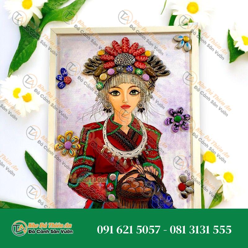 Tranh đá cuội mầm non 21x25cm