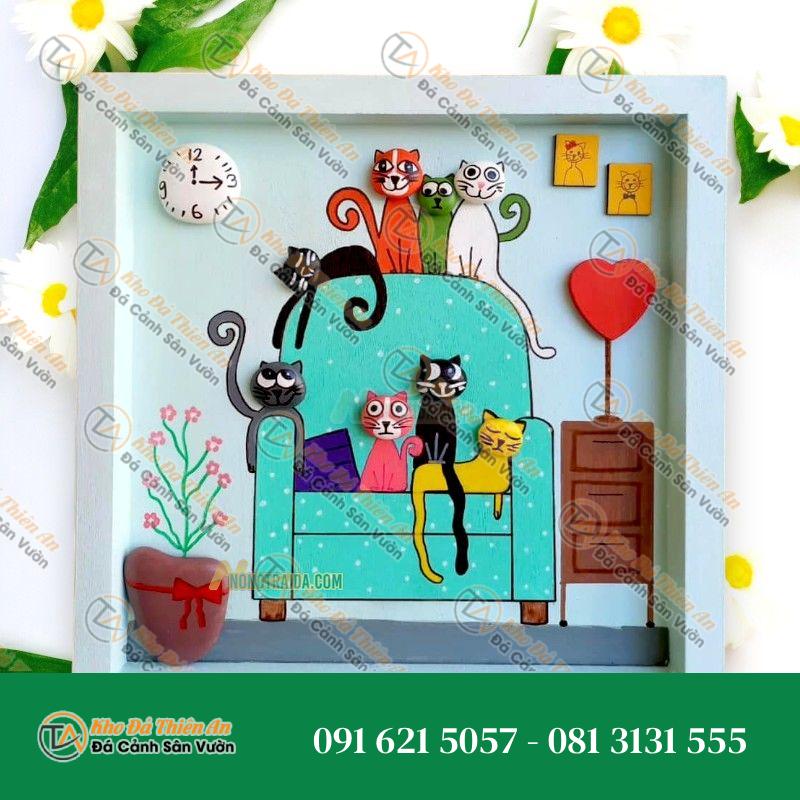 Tranh đá cuội mầm non 24x13cm