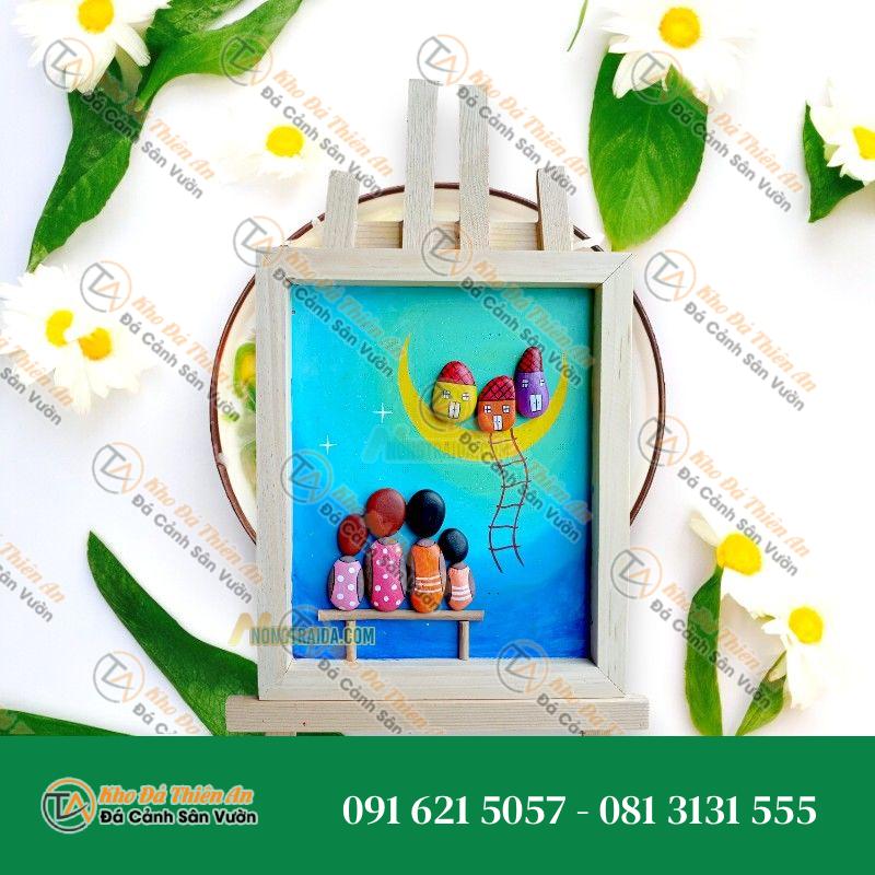 Tranh đá cuội mầm non 25x12cm
