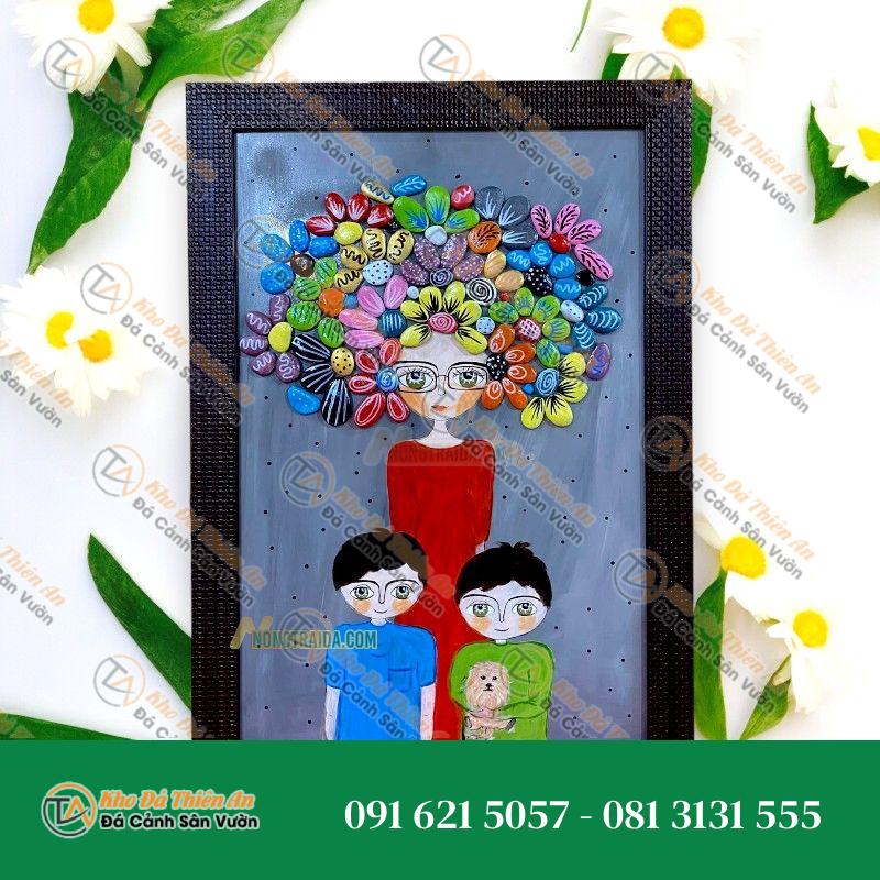 Tranh đá cuội mầm non 28x15cm