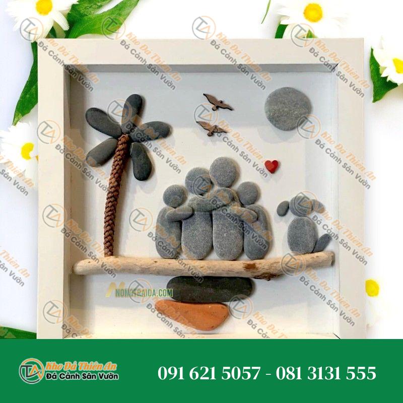 Tranh đá cuội nghệ thuật 14x22cm