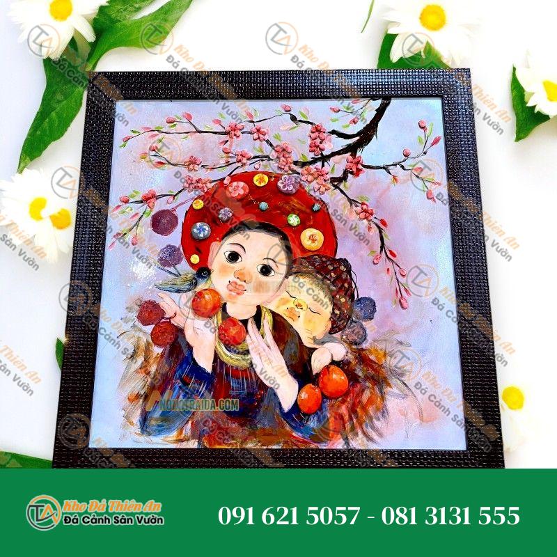 Tranh đá cuội nghệ thuật 17x23cm