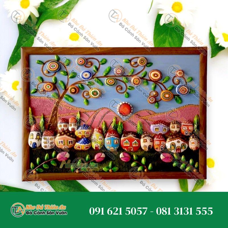 Tranh đá cuội nghệ thuật 23x13cm