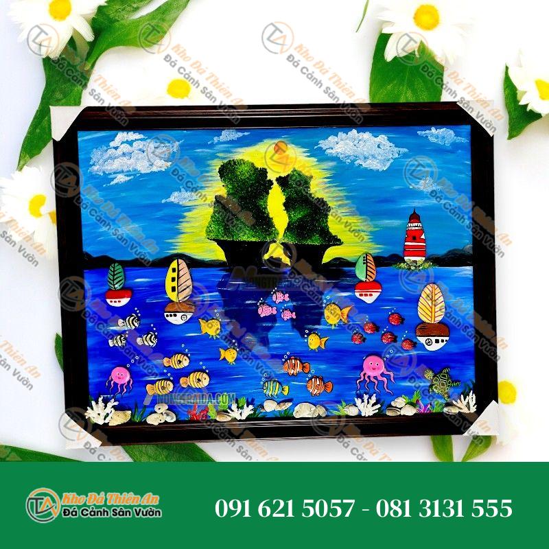 Tranh đá cuội nghệ thuật 23x27cm