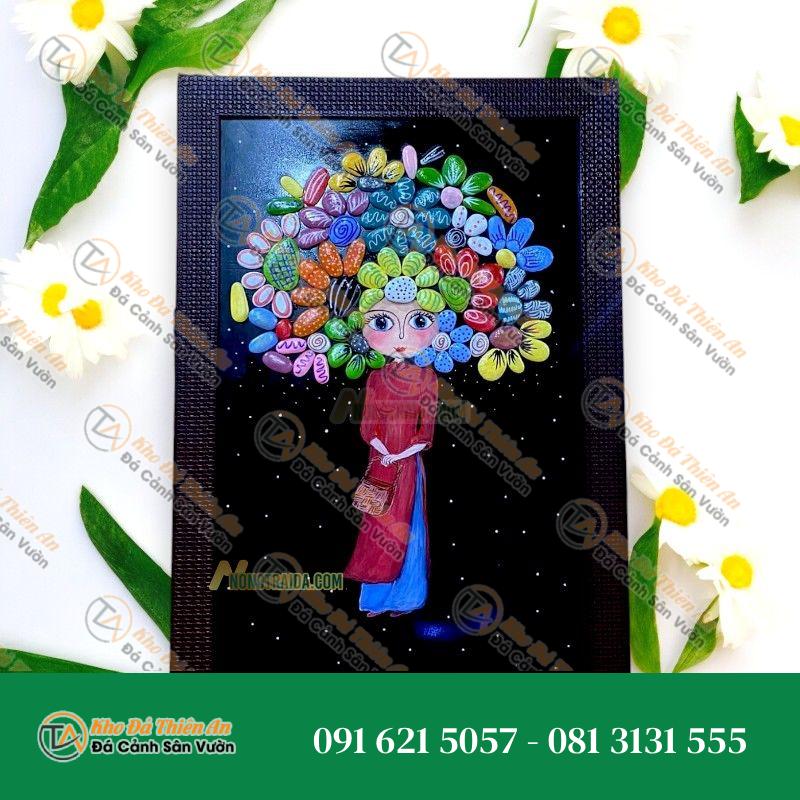 Tranh đá cuội nghệ thuật 26x27cm