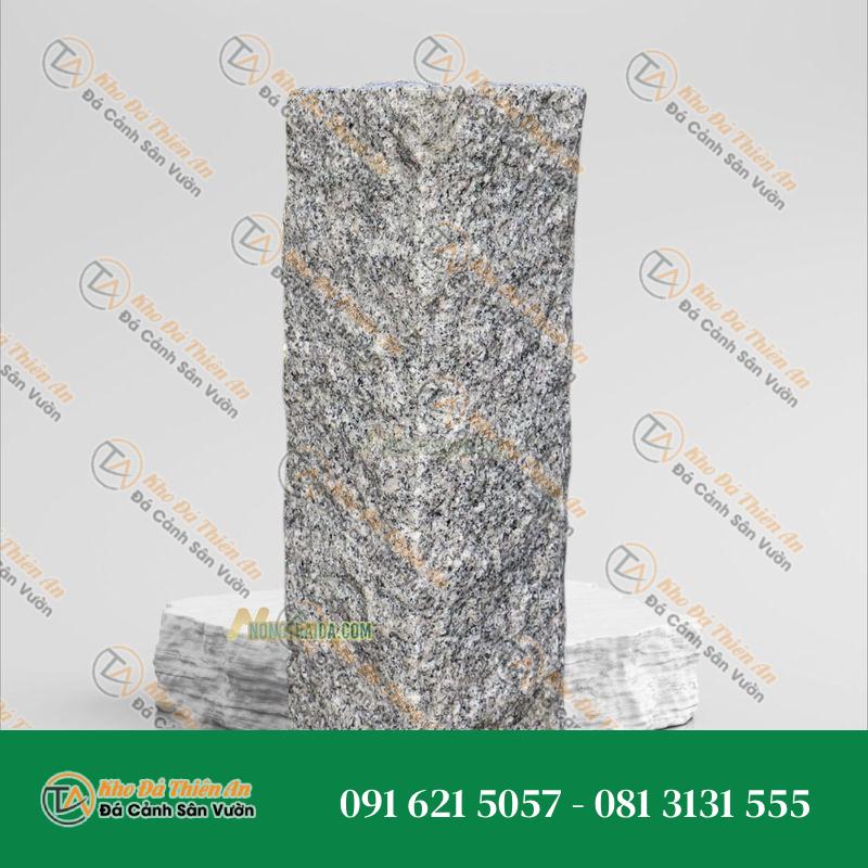 Trụ đá granite trắng muối tiêu làm hàng rào theo yêu cầu