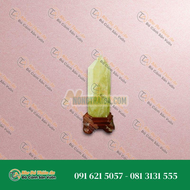 Trụ đá phong thủy Thạch anh vàng 20-40cm