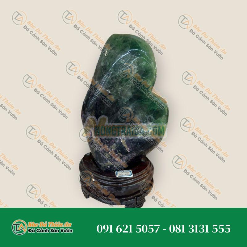 Trụ đá phong thủy trấn thạch đá thạch anh xanh – Nặng 11,9 kg