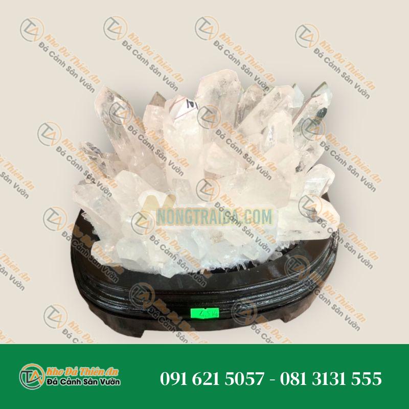 Trụ đôi đá phong thủy tinh thể thạch anh trắng – Nặng 4,5 kg