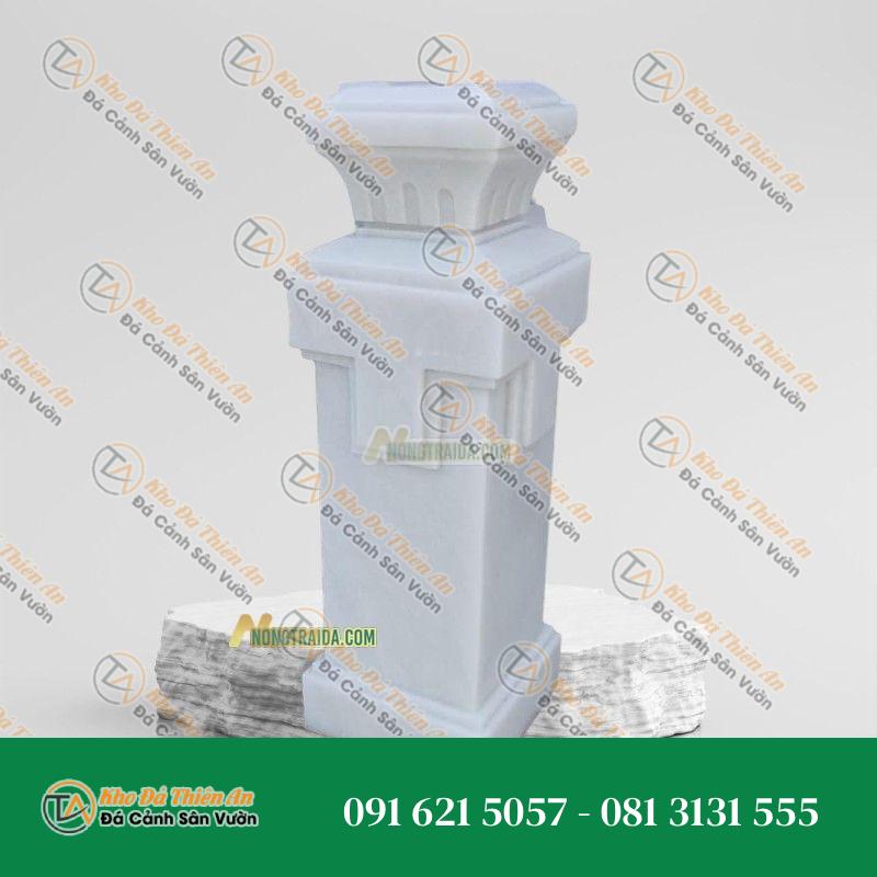 Trụ lan can đá cẩm thạch trắng 73cm