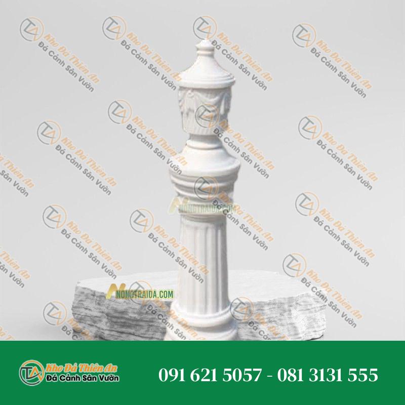 Trụ lan can đá trắng muối Nghệ An 70cm