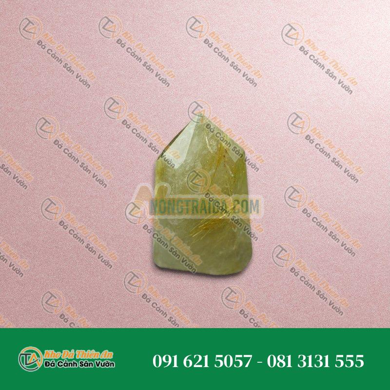 Trụ thạch anh tóc vàng 5cm 50gr