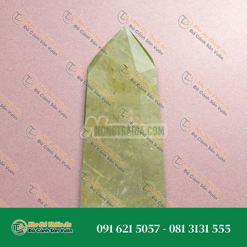 Trụ thạch anh tóc vàng 7cm 100gr