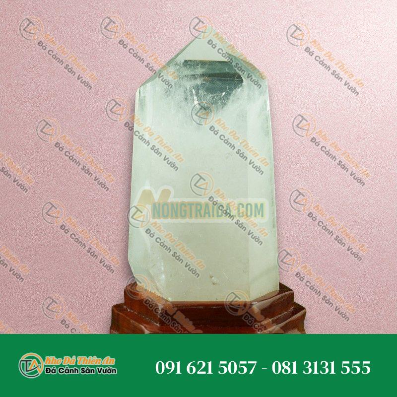 Trụ thạch anh trắng 20cm