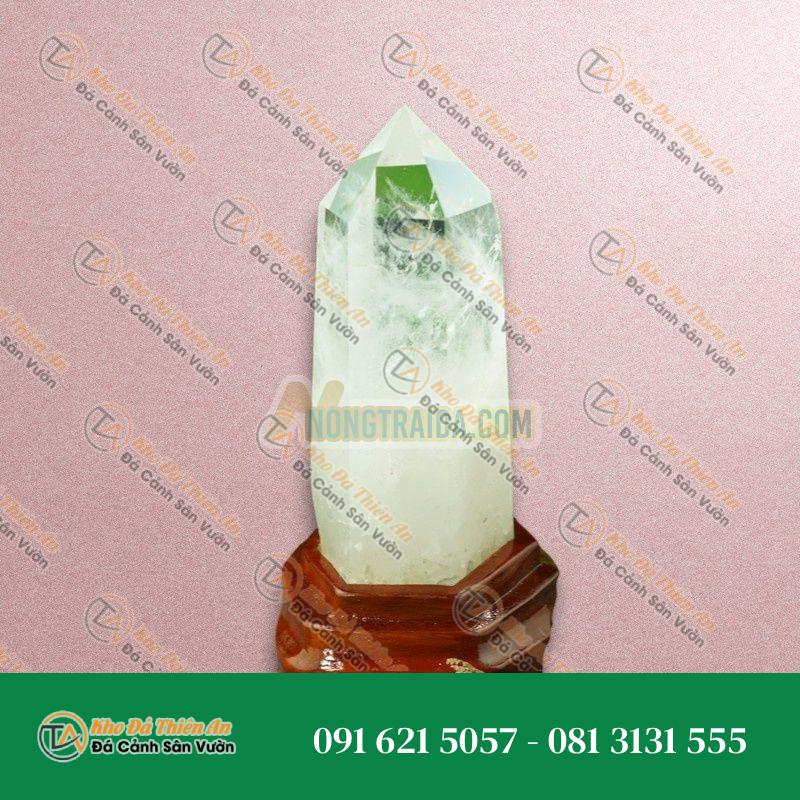 Trụ thạch anh trắng 20cm