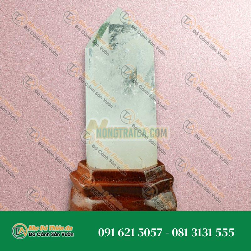 Trụ thạch anh trắng 4A 13cm