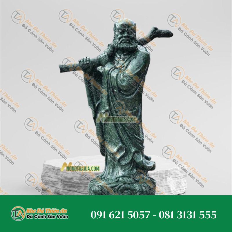 Tượng Bồ Đề Tổ Sư Quá Hải Đá Ngọc Xanh Ấn Độ Cao 180cm