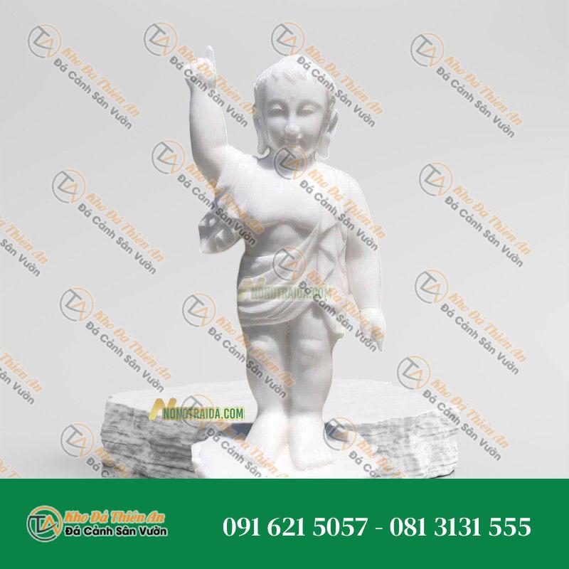 Tượng Đản Sanh Bằng Đá Trắng Đà Nẵng 73cm