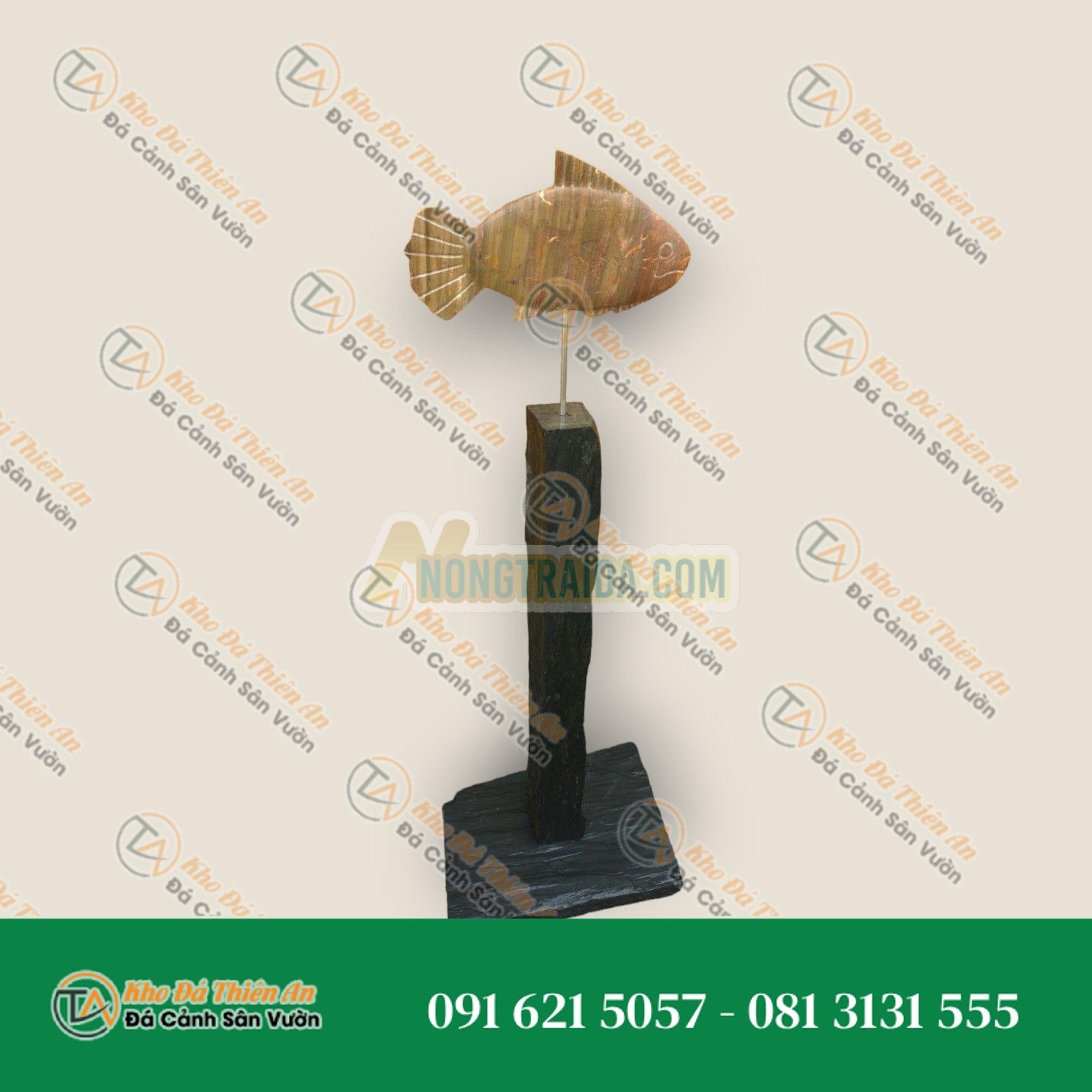 Tượng điêu khắc đá phiến Cá 4