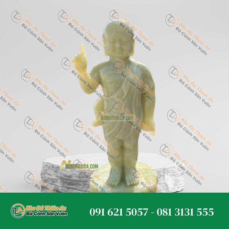 Tượng Phật Đản Bằng Đá Xanh Onyx 58cm