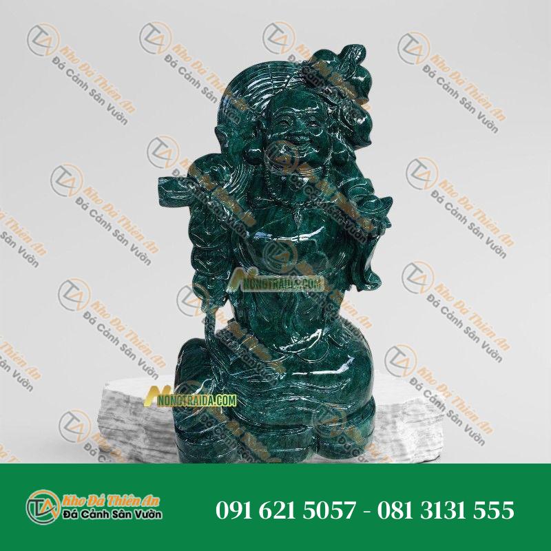Tượng Phật Di Lặc Đứng Đá Xanh Ấn Độ 109cm, Kiểu Dáng Độc Đáo | Khodathienan.com