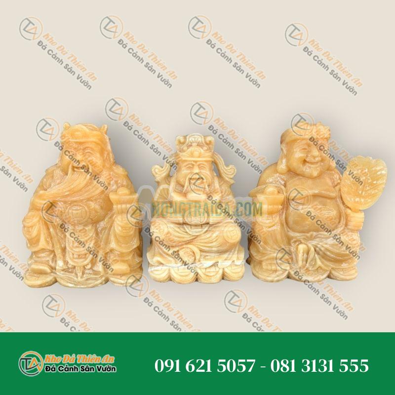 Bộ Combo Ông Thần Tài Thổ Địa và Kim Tiền Thần Phát Đá Ngọc Hoàng Long – Cao 20cm | Phong Thủy Tài Lộc