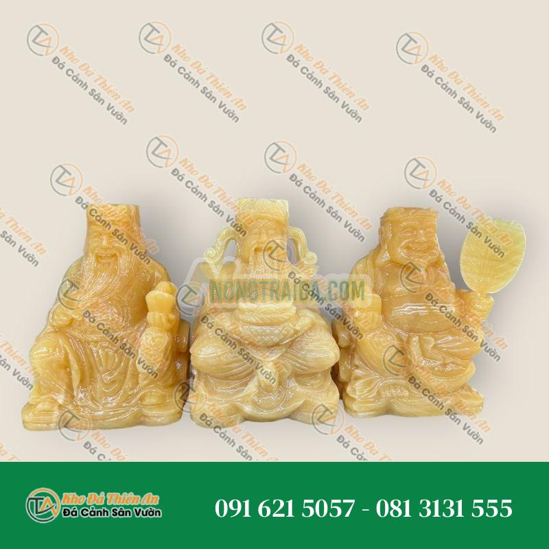 Combo Thần Tài Thổ Địa – Kim Tiền Thần Phát – Đá Ngọc Hoàng Long – 20cm – Khodathienan.com