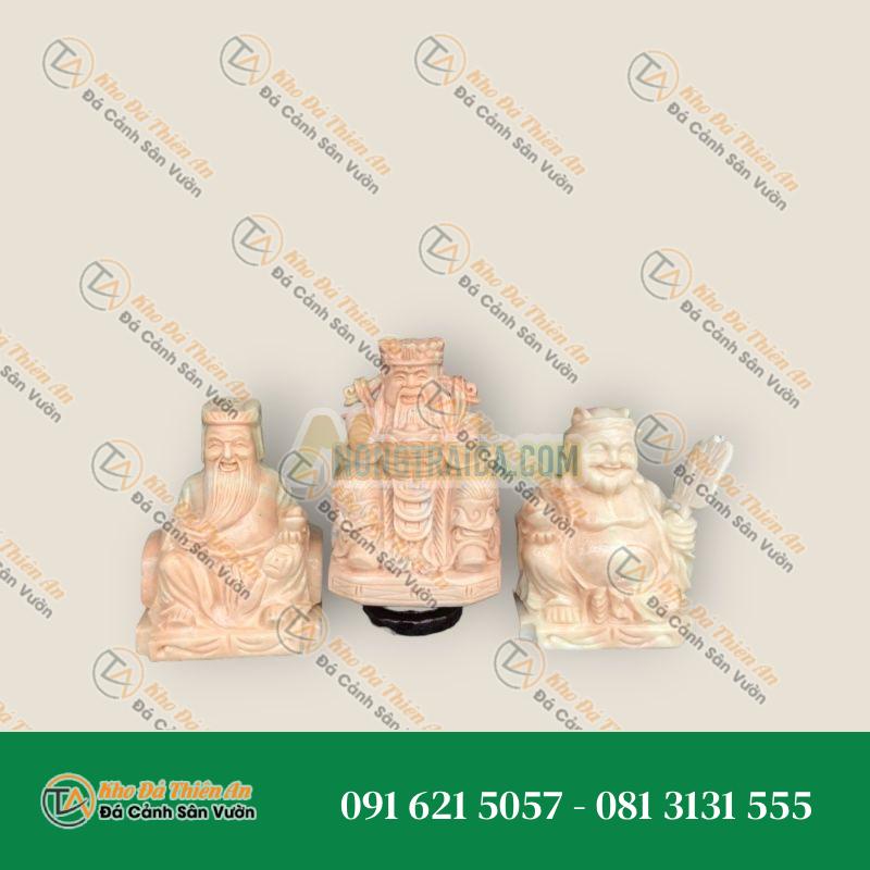 Bộ Combo Thần Tài Thổ Địa & Thần Tài Kim Tiền – Đá Cẩm Thạch Vàng Cà Rốt – 15cm – Phong Thủy May Mắn, Tài Lộc | Khodathienan.com
