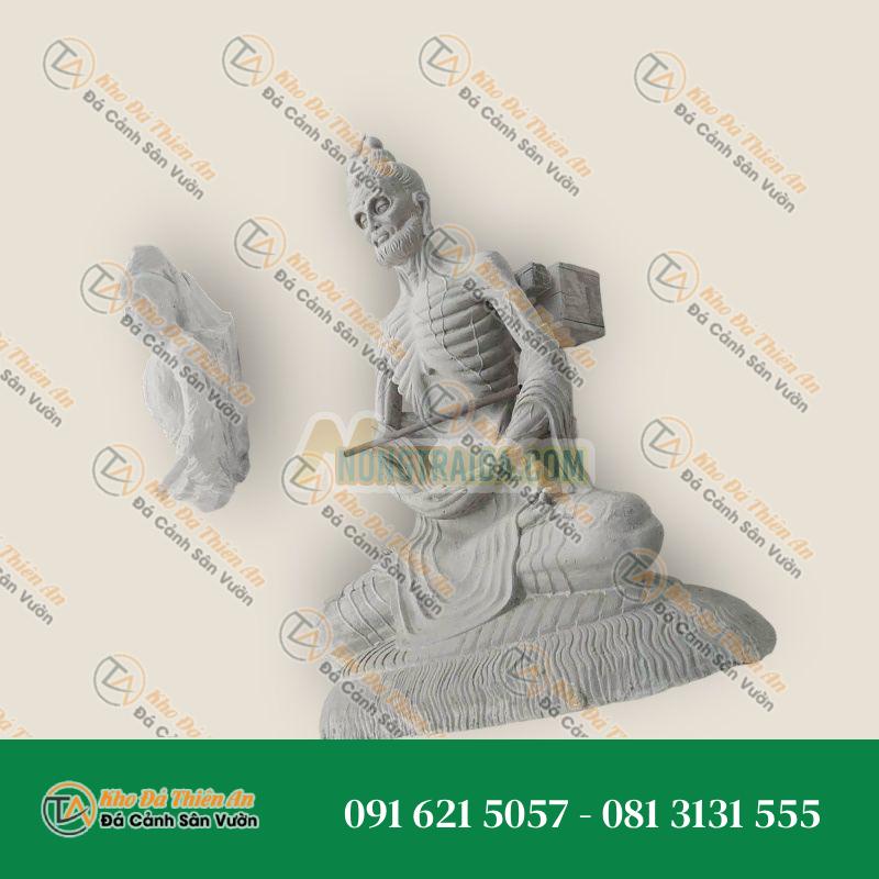 Tượng Phật Đó Khổ – Đá Trắng – 160cm – Khodathienan.com