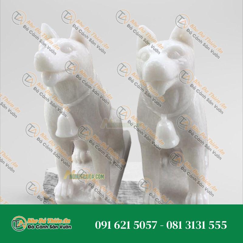 Cặp Chó Đá Đặt Cổng Trong Nhà 36cm | Phong Thủy Tài Lộc & Bảo Vệ