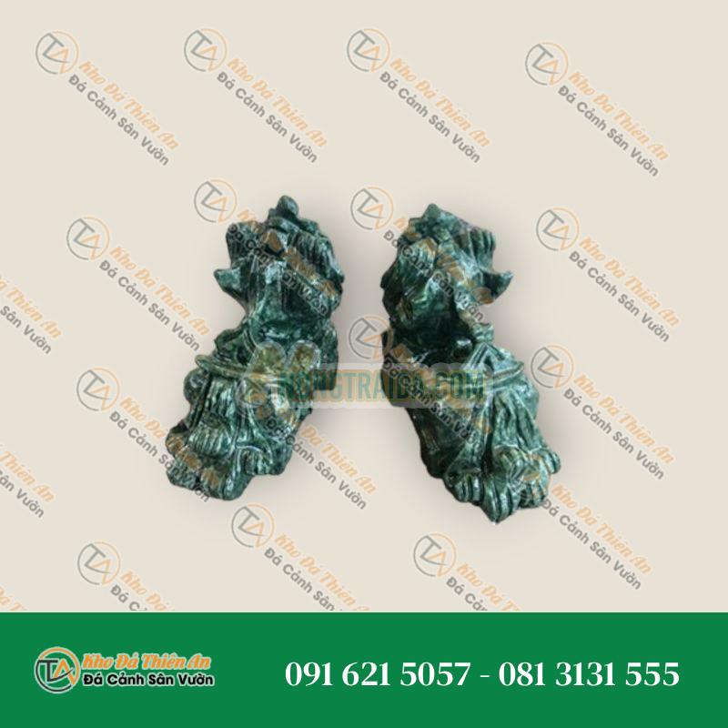 Cặp Tỳ Hưu Phong Thủy Đá Ngọc Ấn Độ 10cm | Tài Lộc & May Mắn