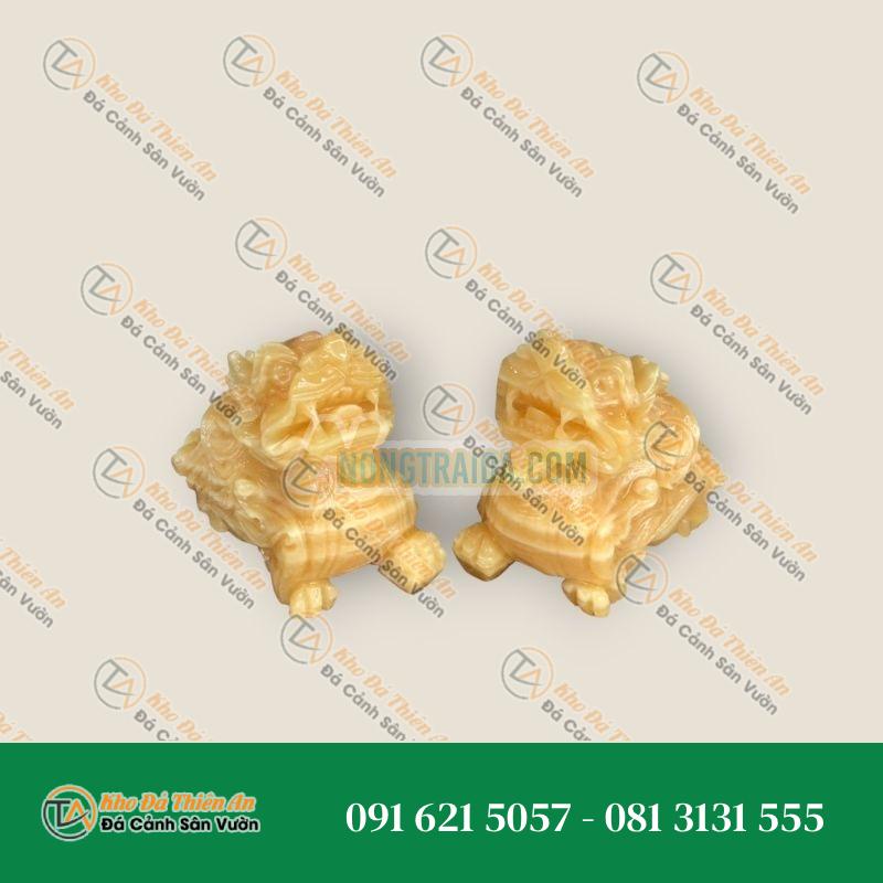 Cặp Tỳ Hưu Phong Thủy Đá Ngọc Hoàng Long – Dài 15cm Giá Rẻ | Phong Thuỷ