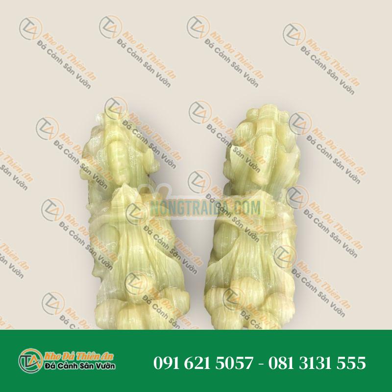 Cặp Tỳ Hưu Phong Thủy – Đá Ngọc Onyx – 20cm – Khodathienan.com