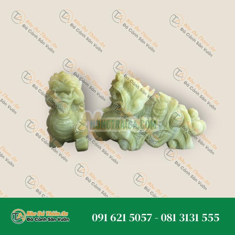 Cặp Tỳ Hưu Phong Thủy Đá Ngọc Onyx – Dài 25cm | Tài Lộc và Phát Tài