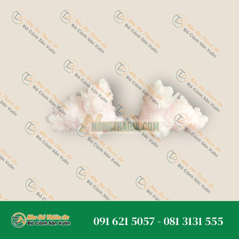 Cặp Tỳ Hưu Phong Thủy Đá Thạch Anh Hồng – Dài 15cm | Tài Lộc và May Mắn