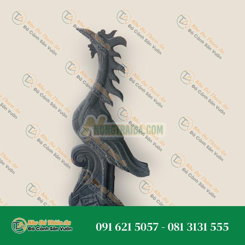 Chim Hạc Đá Đứng Đầu Rùa Cao 110cm – Biểu Tượng Trường Thọ & May Mắn