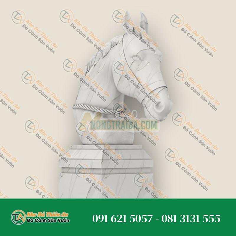 Tượng Đầu Ngựa Đá Tự Nhiên – Chạm Khắc Tinh Xảo, Sang Trọng