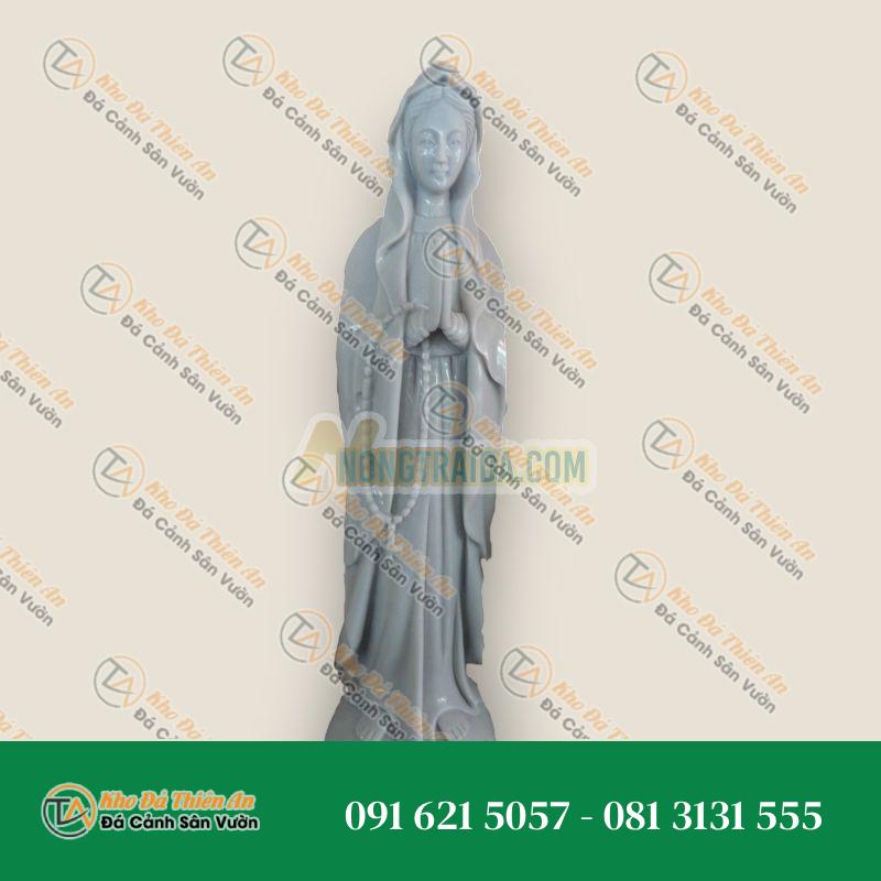 Phật Đức Mẹ Maria – Đá Cẩm Thạch, 120cm – Kiểu Dáng Sang Trọng, Thanh Lịch | Khodathienan.com