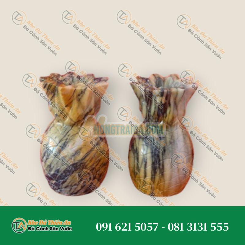 Tượng Quả Dứa Đá Cẩm Thạch – Kích Thước 18x10cm, Mỗi Cặp – Trang Trí Sang Trọng, Độc Đáo | Khodathienan.com